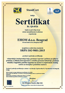 ISO SRPS ISO 9001:2015 sertifikat